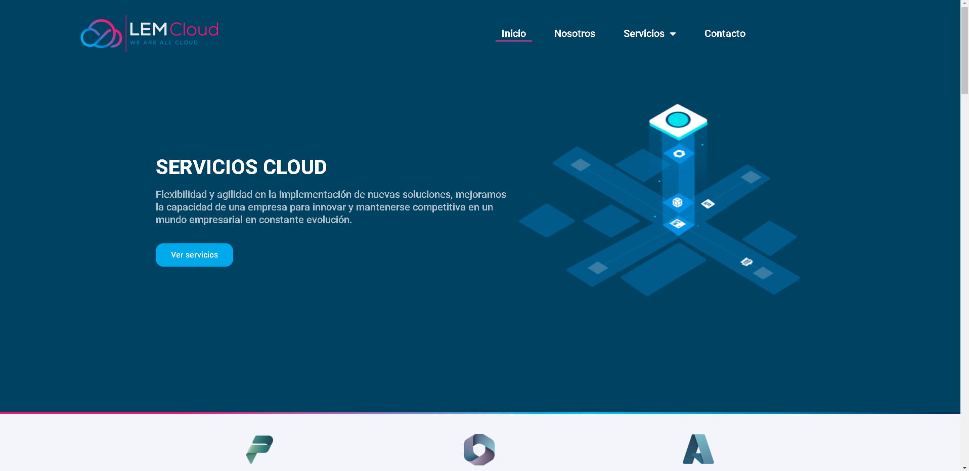 Sitio web para servicios en la nube por DA Webs